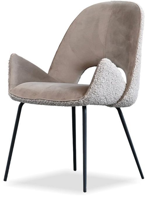 Mobital - Dolce Dining Chair in Cool Taupe, Fabric