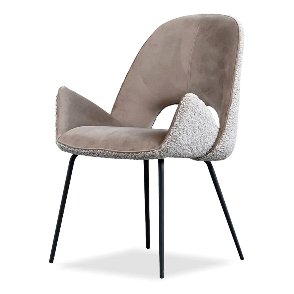 Mobital - Dolce Dining Chair in Cool Taupe, Fabric