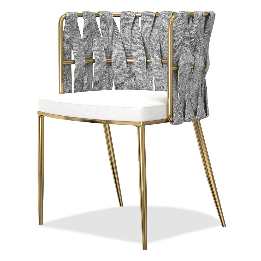 Mobital - Weaver Dining Chair in Oatmeal Tweed, Farina Nubuck