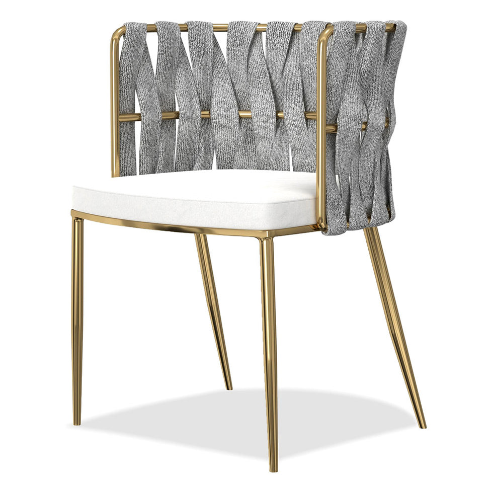 Mobital - Weaver Dining Chair in Oatmeal Tweed, Farina Nubuck