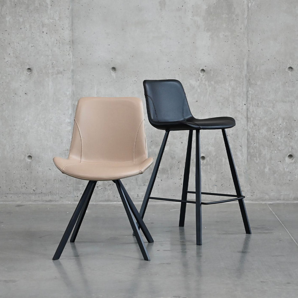 Mobital - Billy Counter Stool in Pebbled Black
