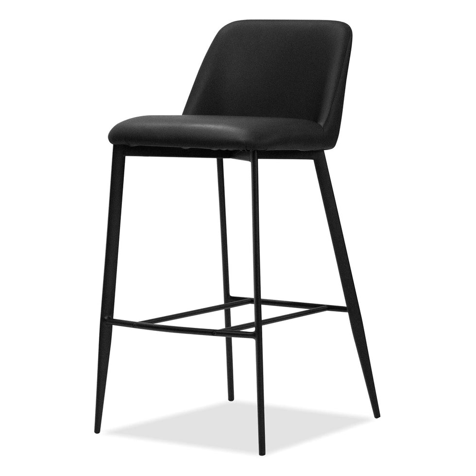 Mobital - Seville Counter Stool in Black, Leatherette