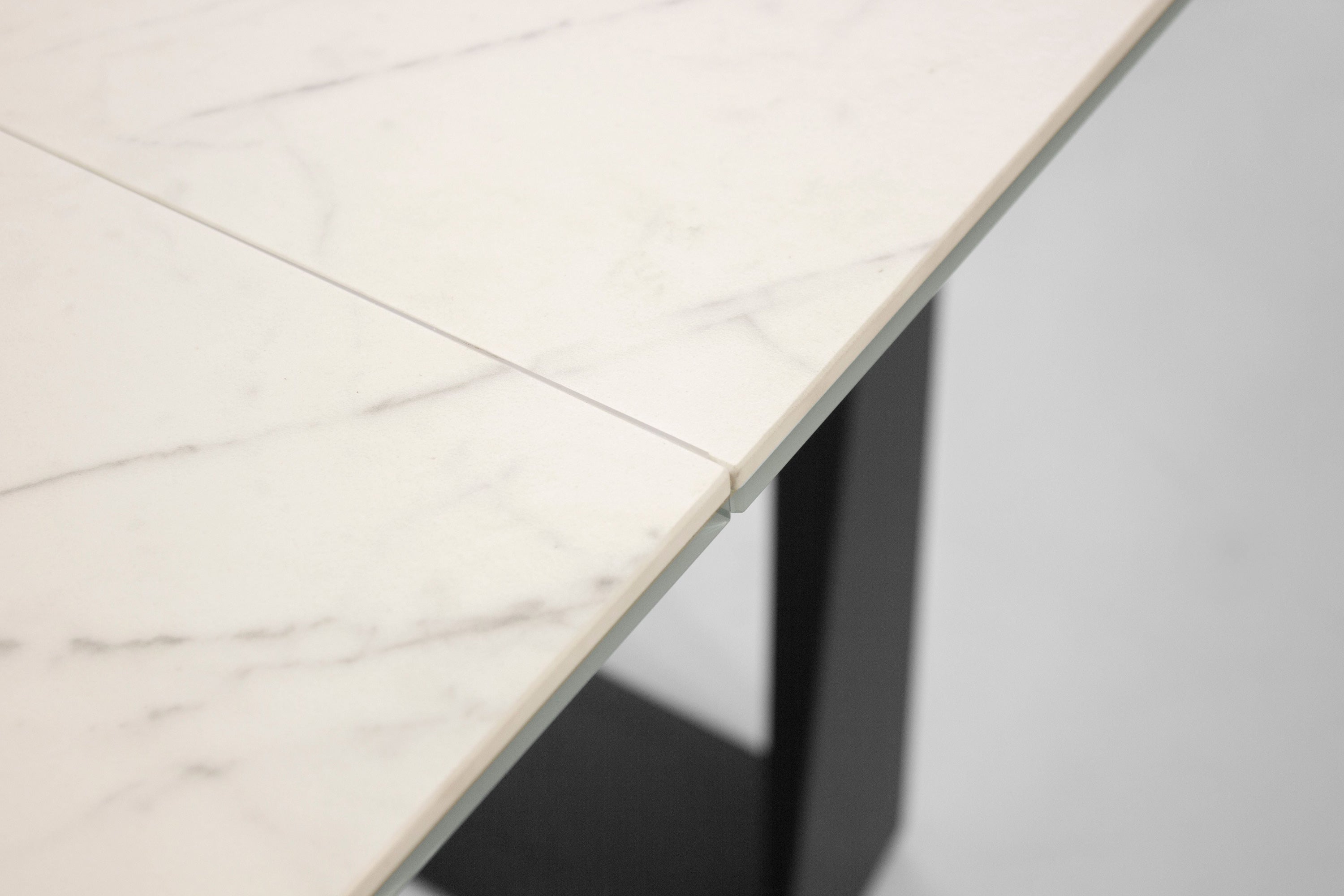 Mobital - Bridge Dining Table with Double Extension in Black, Ceramic