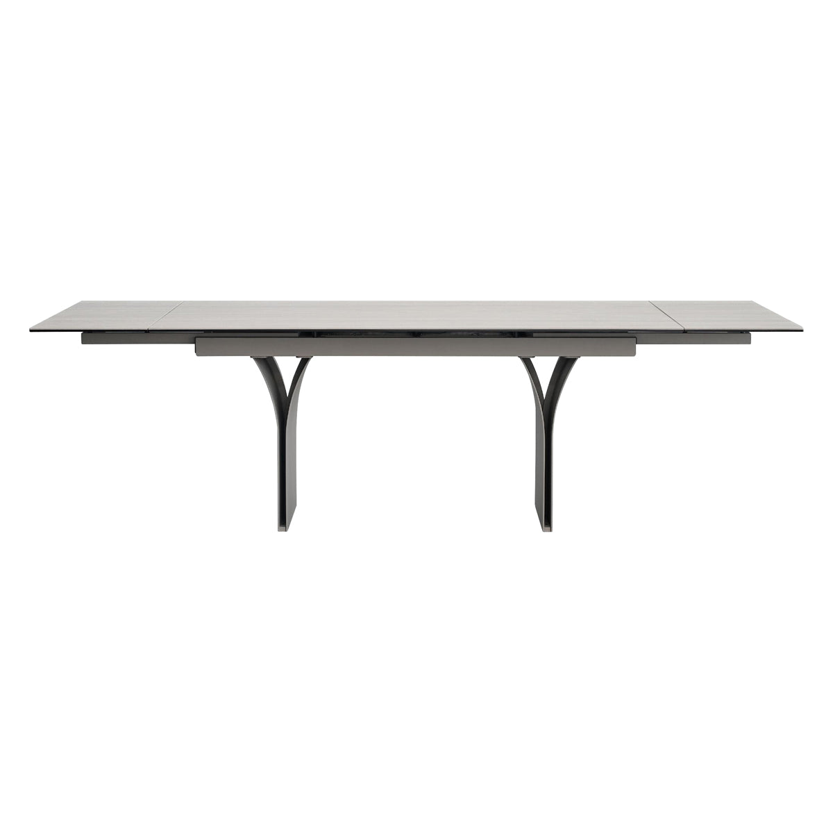 Mobital - Camber Dining Table in Bianco Bocciardato Travertine
