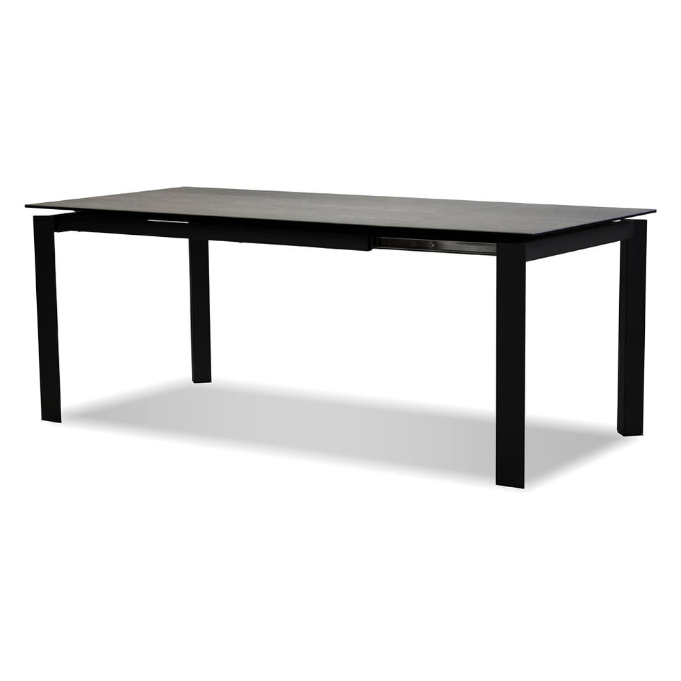 Mobital - Casper Dining Table with Extension in Gray, Ceramic