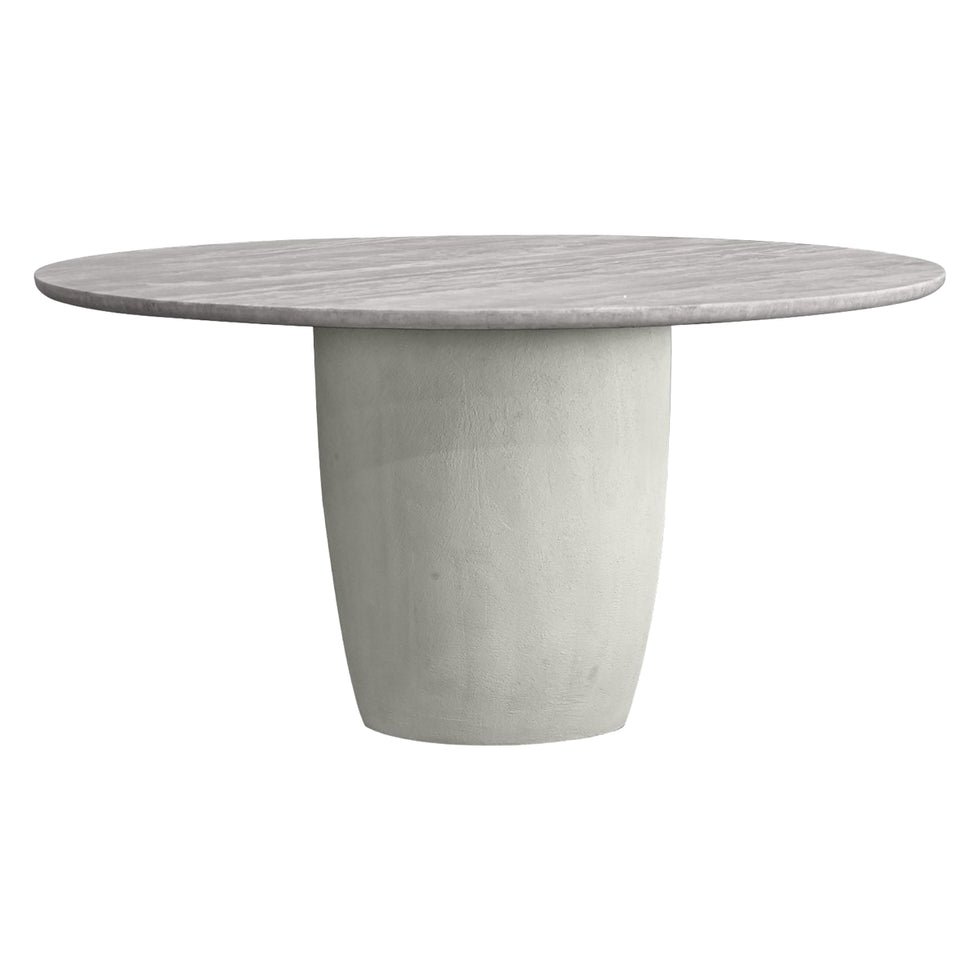 Mobital - Erden Dining Table in Silver Gray Travertine