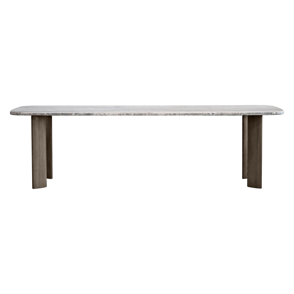 Mobital - Shoku Dining Table in Silver Gray Travertine