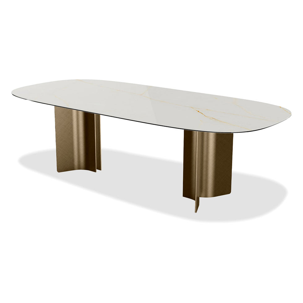Mobital - Sorrento Dining Table in Cristallo Gold