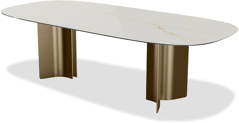 Mobital - Sorrento Dining Table in Cristallo Gold