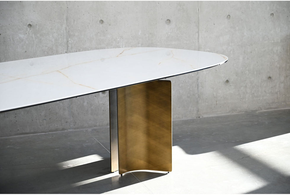 Mobital - Sorrento Dining Table in Cristallo Gold