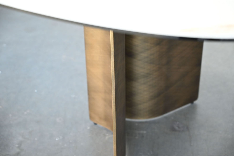 Mobital - Sorrento Dining Table in Cristallo Gold