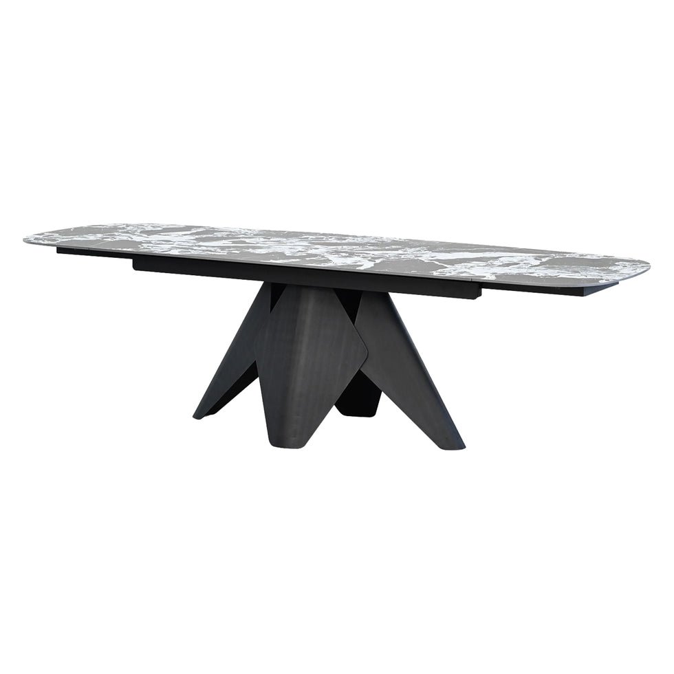 Mobital - Taji Double Extension Dining Table in Tourmaline Black
