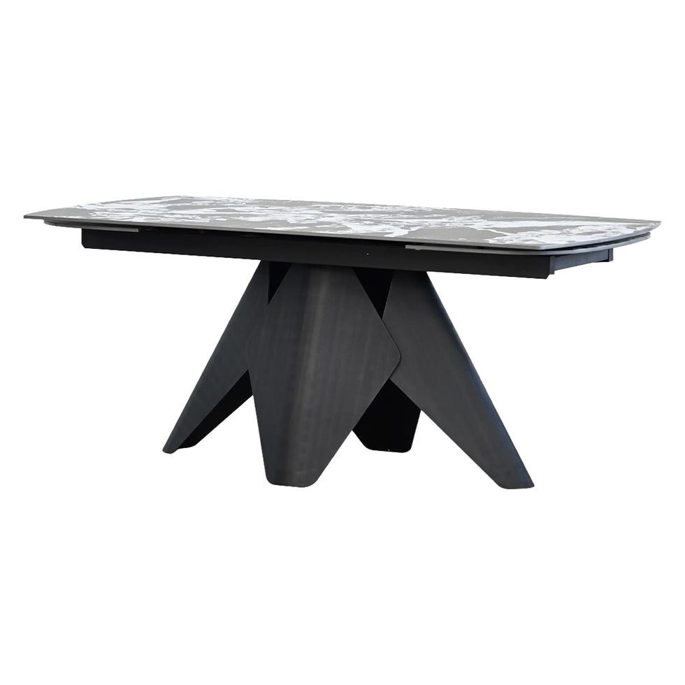 Mobital - Taji Double Extension Dining Table in Tourmaline Black