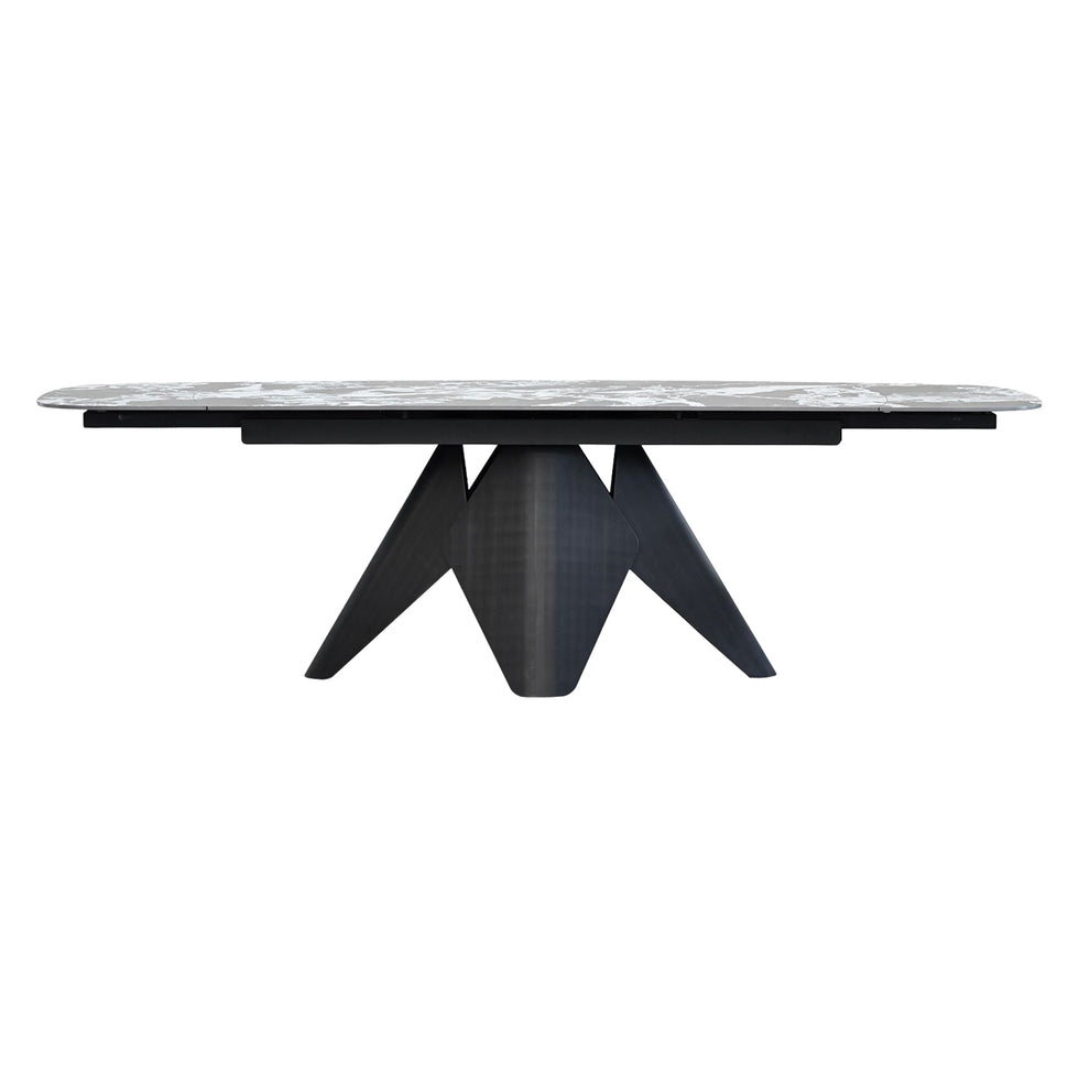Mobital - Taji Double Extension Dining Table in Tourmaline Black