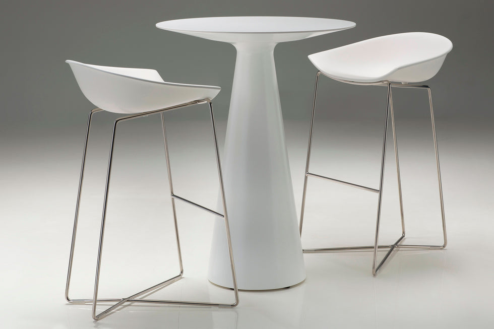 Mobital - Maldives Bar Table in White, Solid Surface