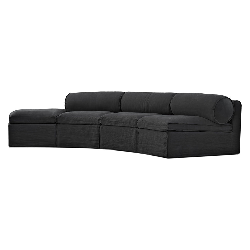 Mobital - Fauna Sectional in Black