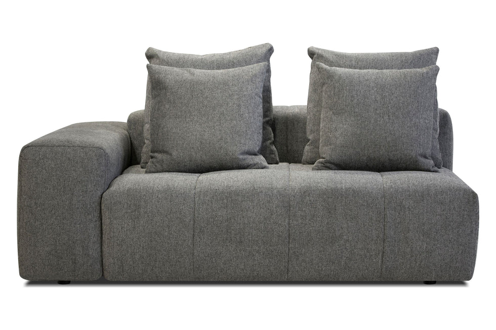 Mobital - Mallow Piece of Sectional in Gray Chenille, Fabric