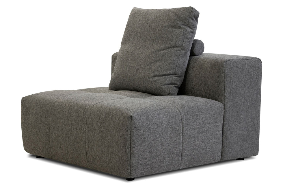 Mobital - Mallow Piece of Sectional in Gray Chenille, Fabric