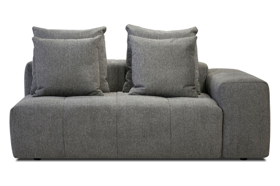 Mobital - Mallow Piece of Sectional in Gray Chenille, Fabric