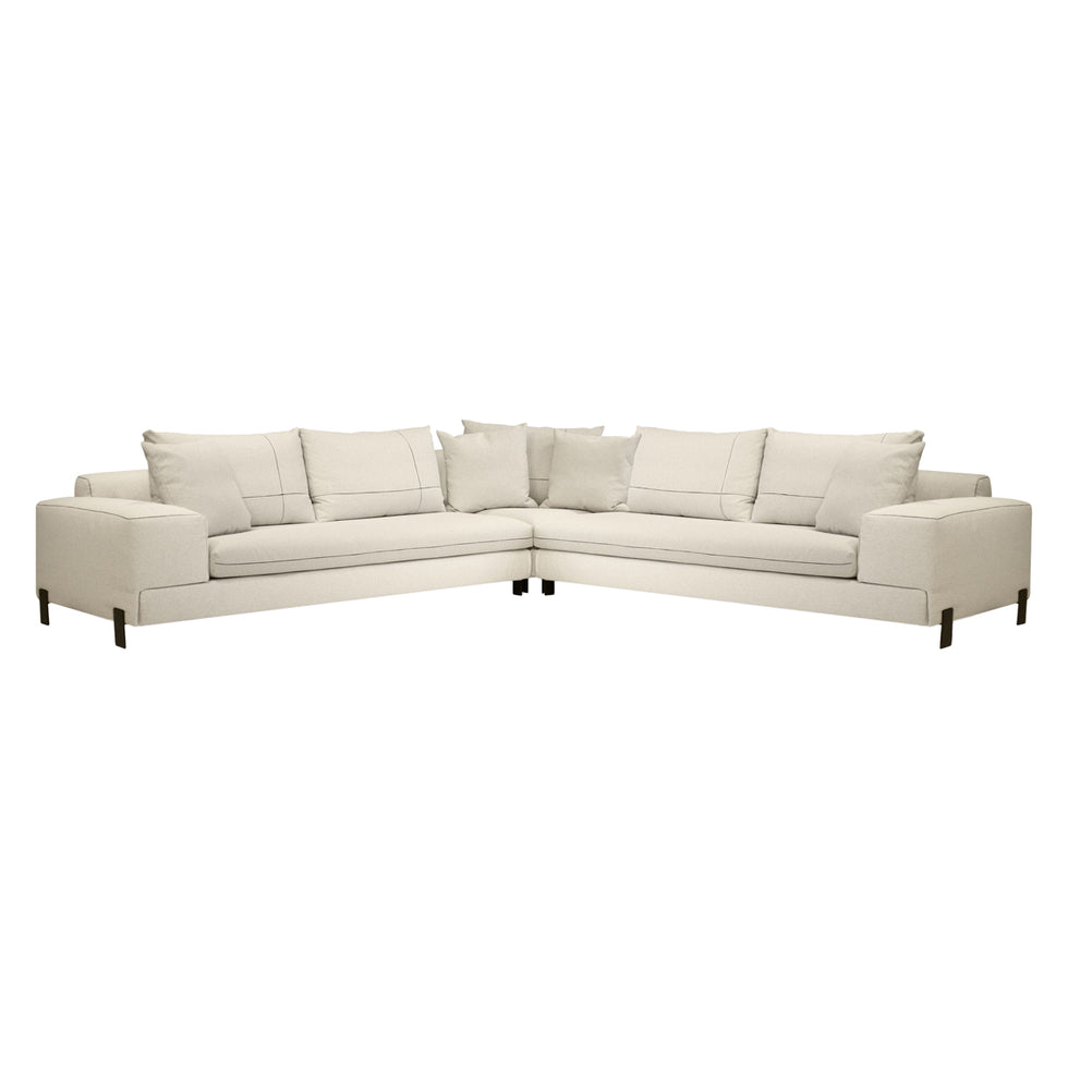 Mobital - Plateau Fabric Sectional in Stone