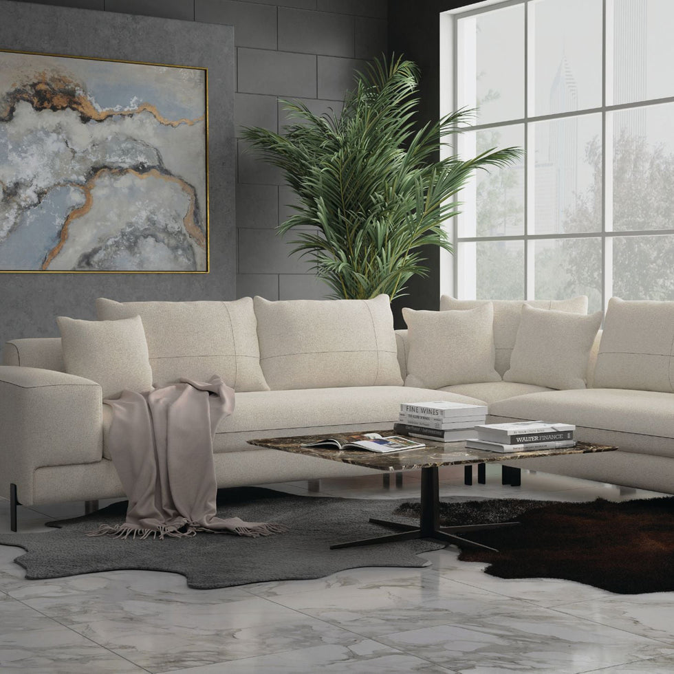Mobital - Plateau Fabric Sectional in Stone