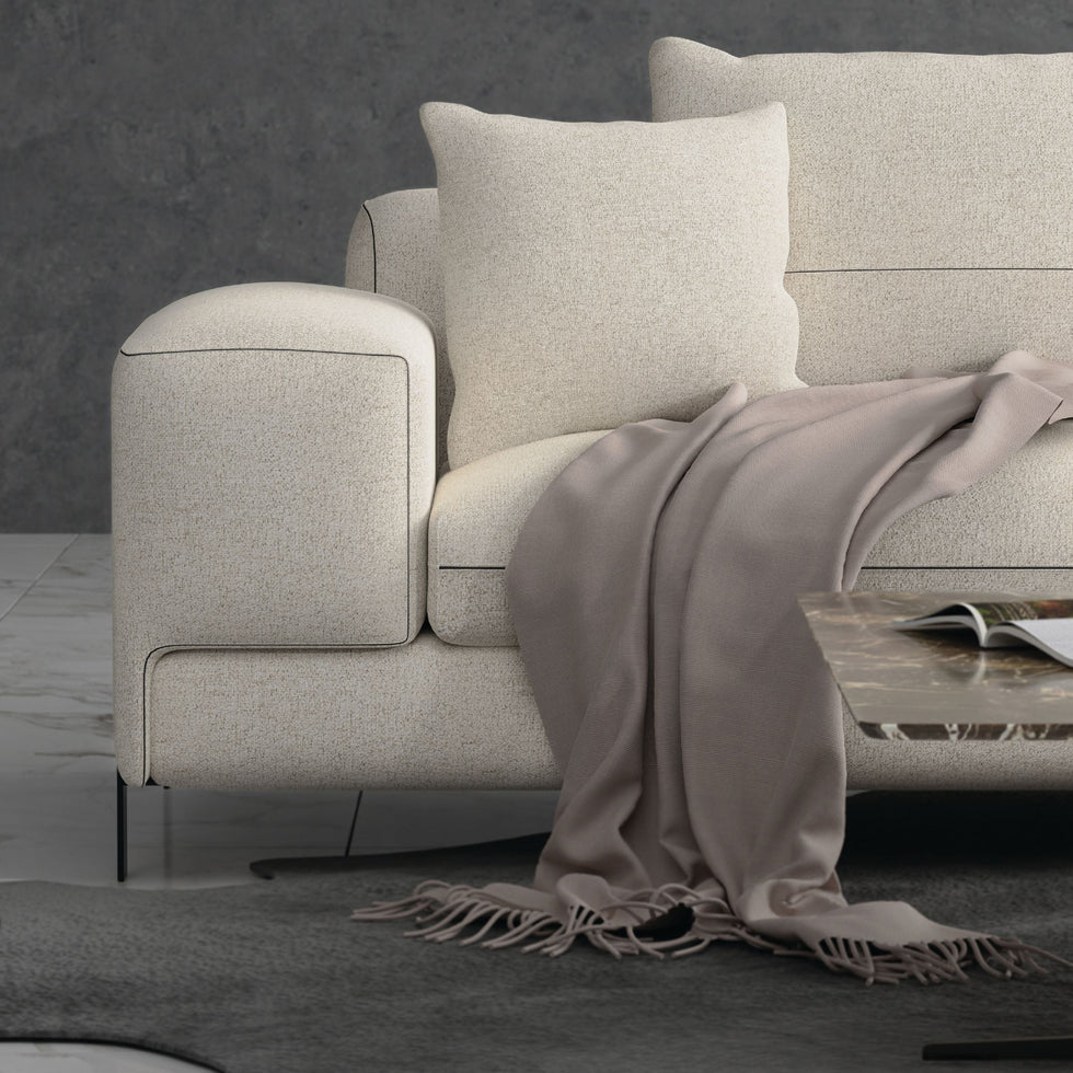 Mobital - Plateau Fabric Sectional in Stone