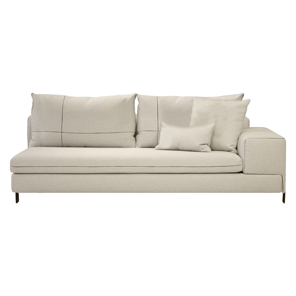 Mobital - Plateau Fabric Sectional in Stone