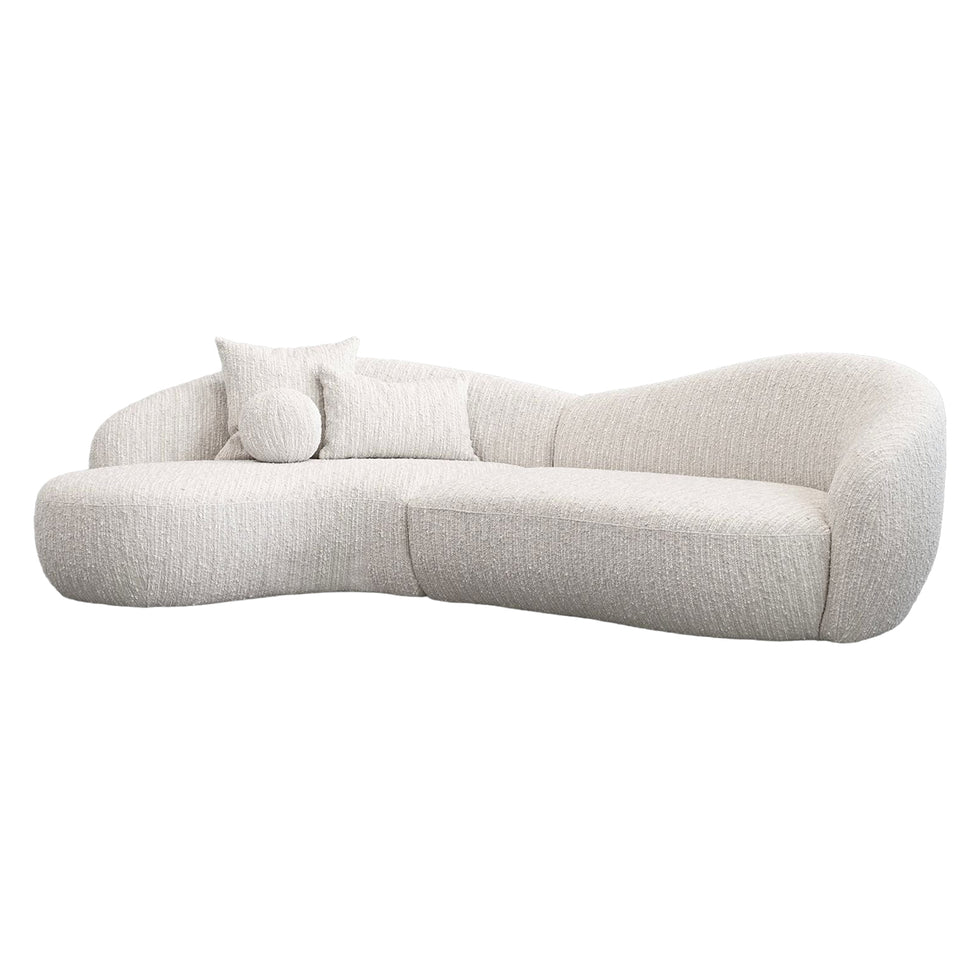 Mobital - Loop Sectional Chaise Facing Left 2-Piece Swiss Coffee