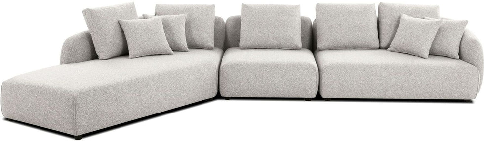 Mobital - Saba Sectional with Chaise LSF in Oat Tweed
