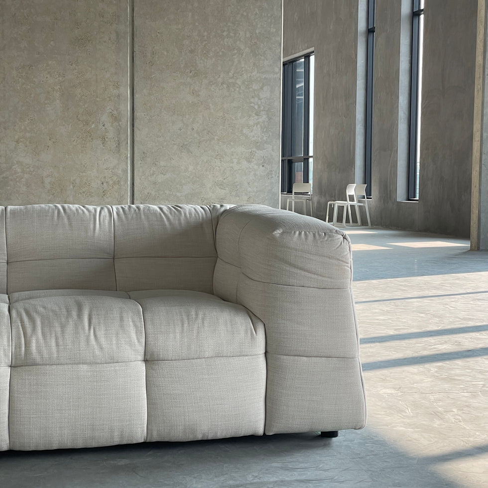Mobital - Bubble Stationary Sofa in Almond Milk, Fabric