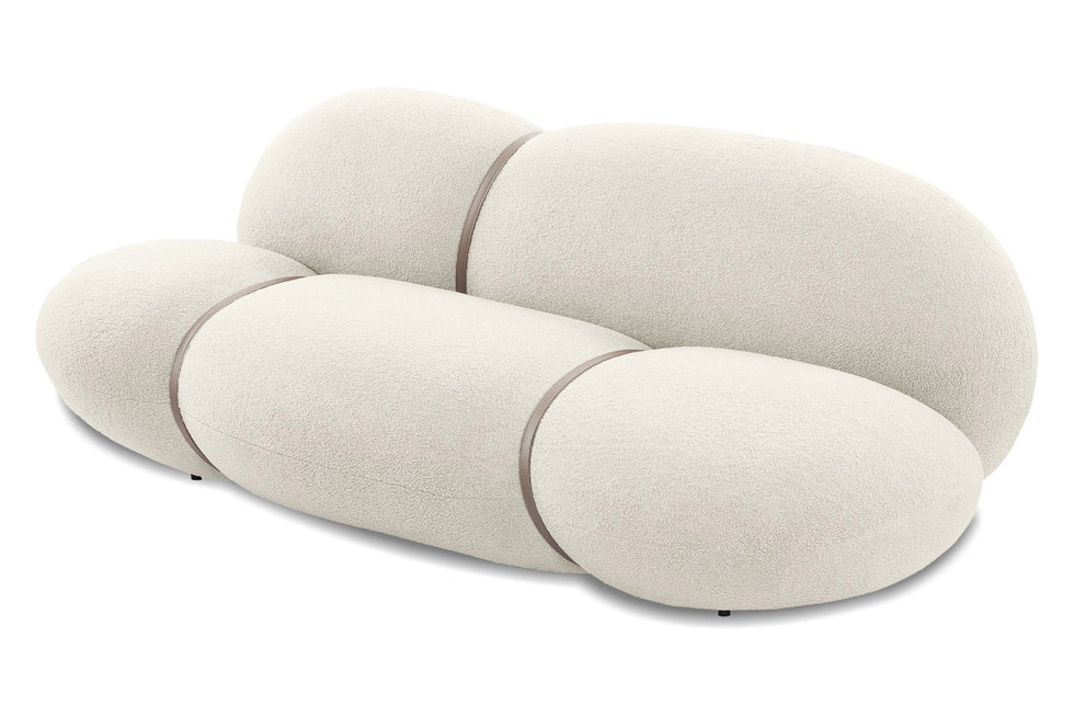 Mobital - Cumulus Stationary Sofa in Cream Boucle, Fabric