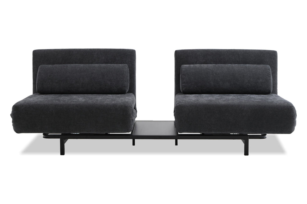 Mobital - Iso Double Chair-Bed in Dusk Chenille, Fabric