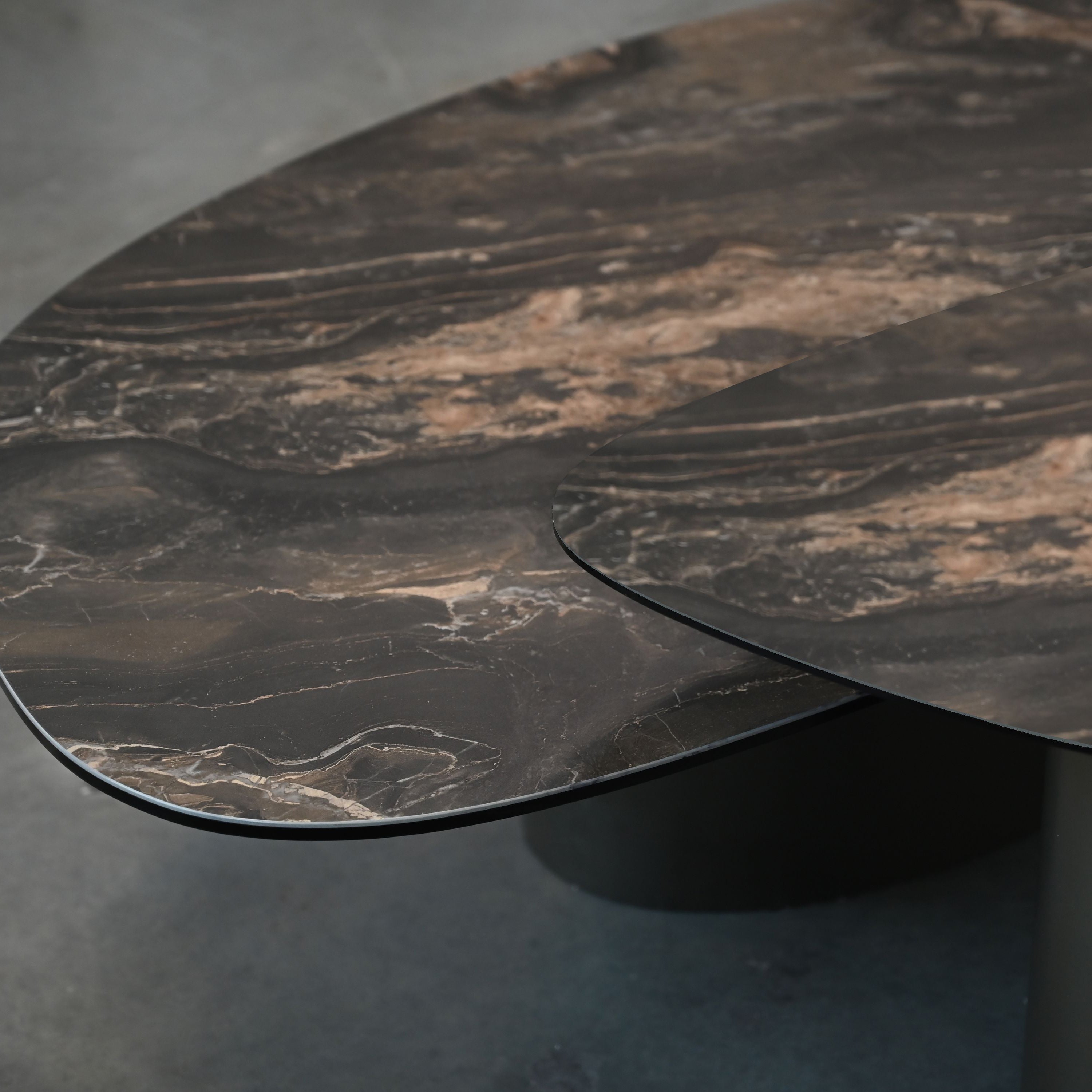 Mobital - Argon Coffee Table in Fantasia Marrone Metallo