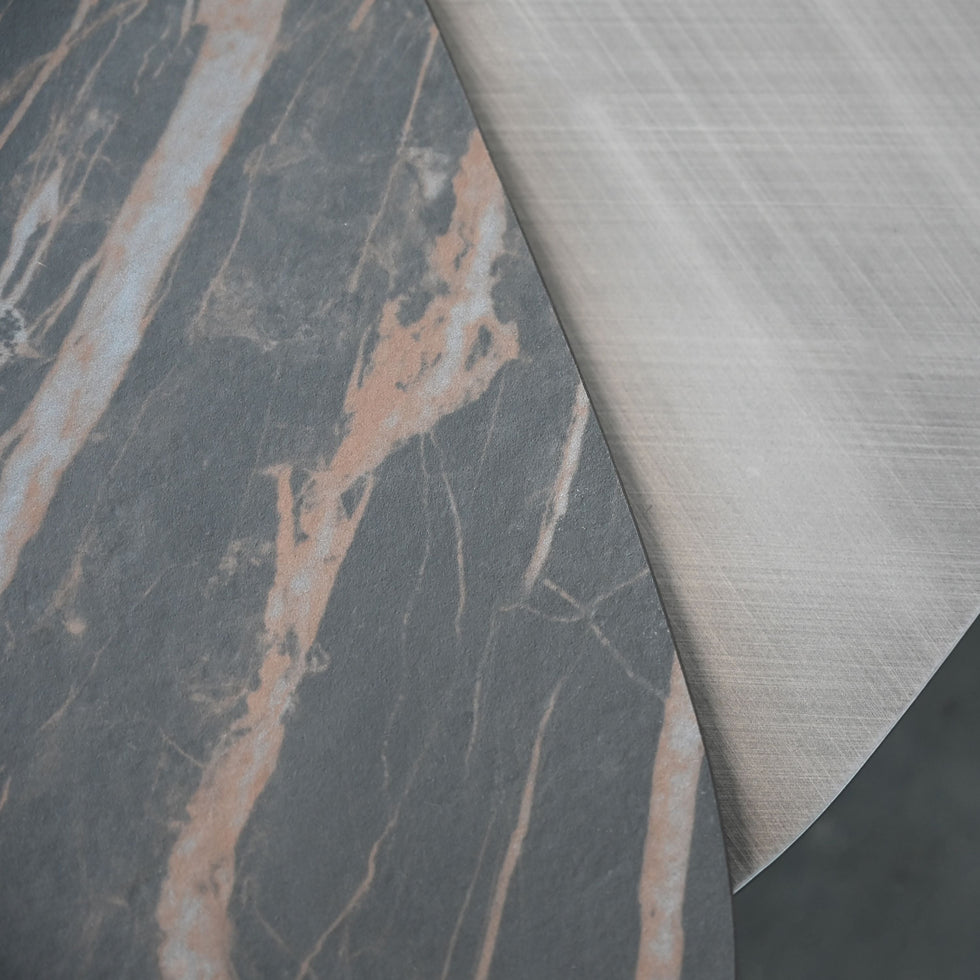 Mobital - Layer Coffee Table in Noir Desir Bocciadato Ceramic Top