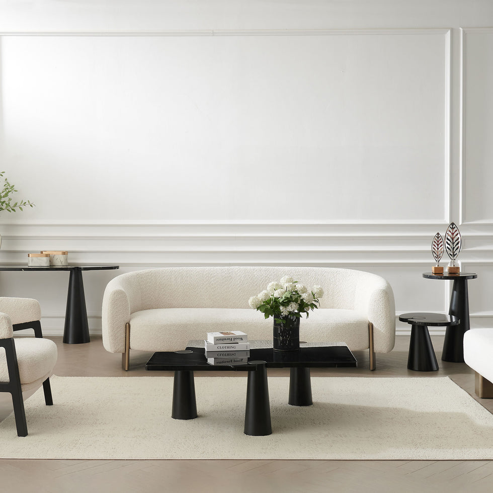 Mobital - Acyl End Table Tall in Polished Marquina Black