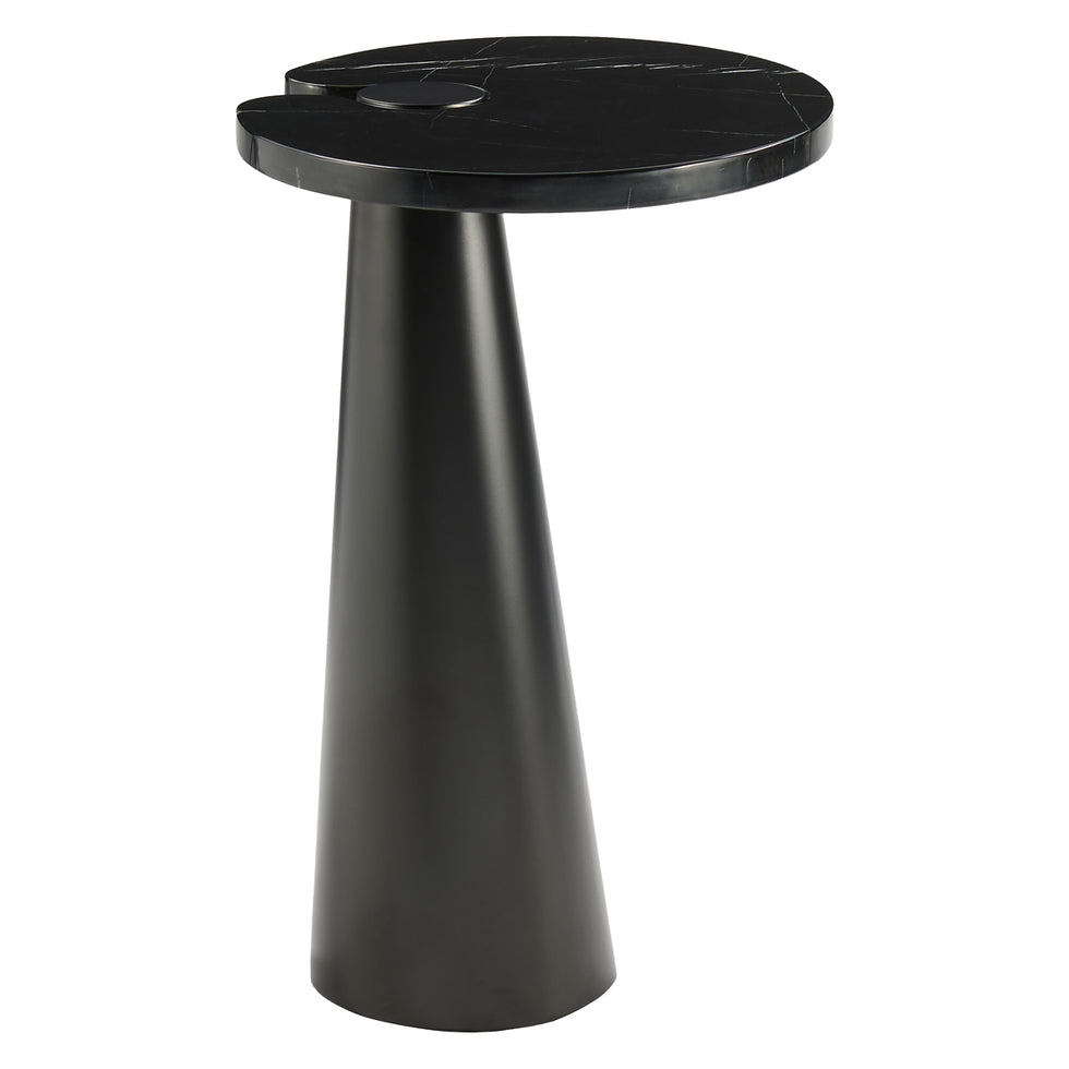 Mobital - Acyl End Table Tall in Polished Marquina Black