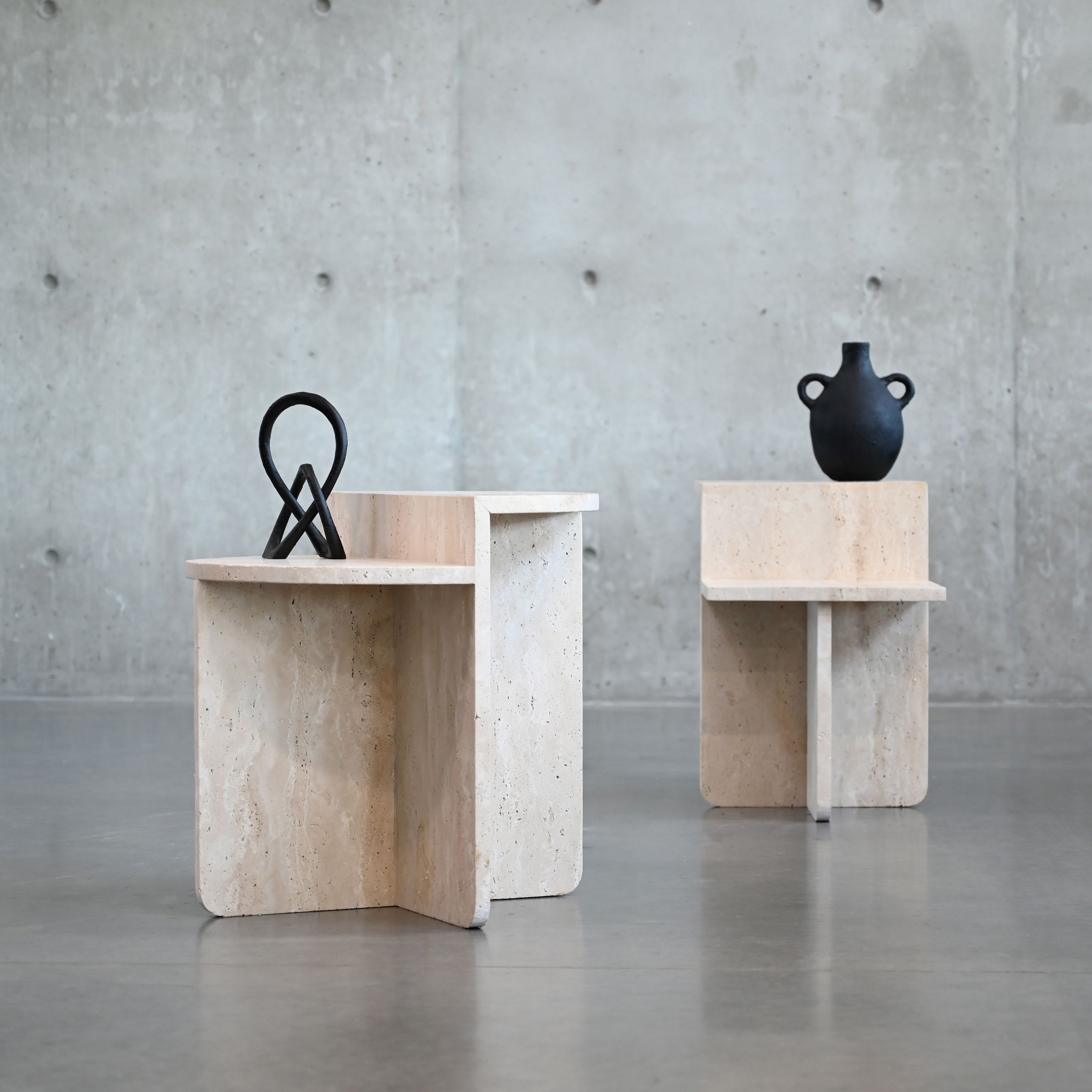 Mobital - Elio End Table in Travertine
