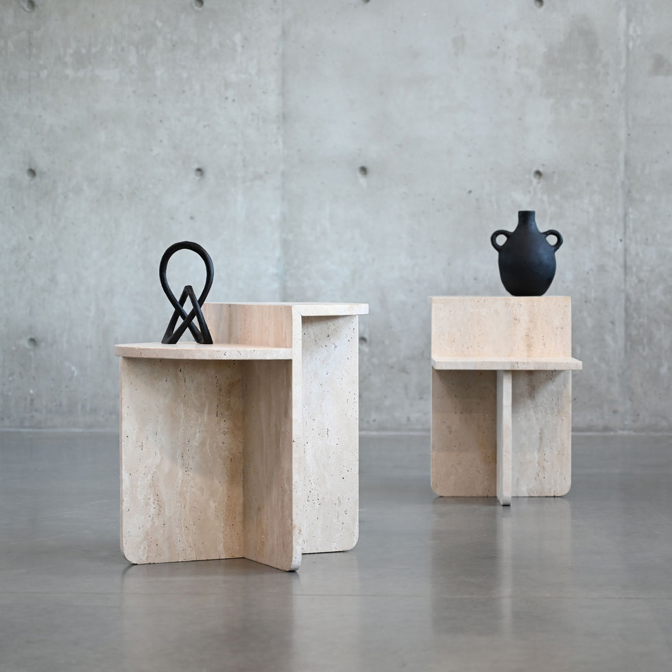 Mobital - Elli End Table in Travertine
