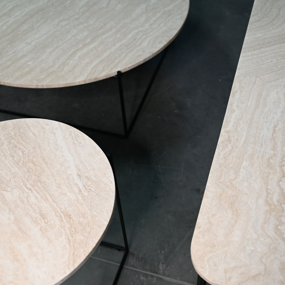 Mobital - Lola Sofa Table in Travertino