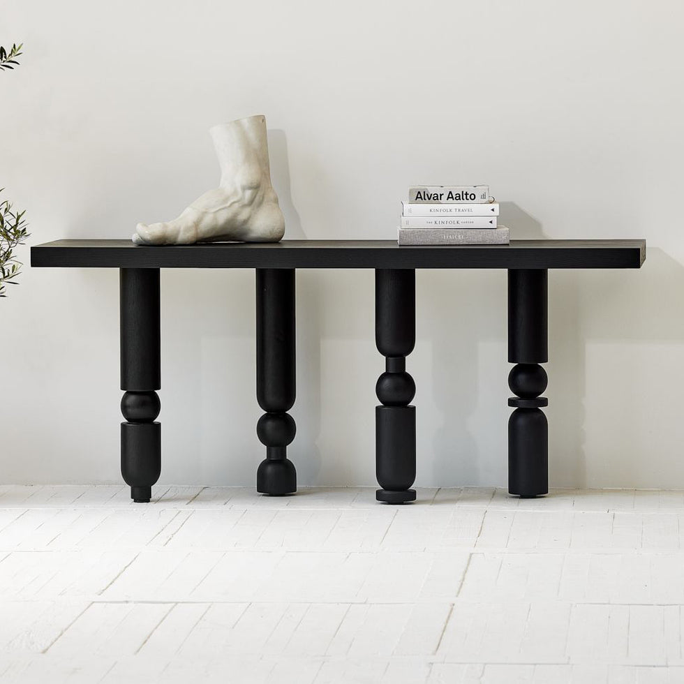 Mobital - Roto Console Table in Matte Black