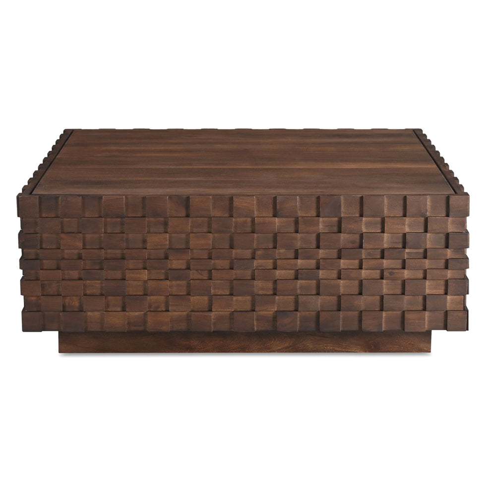 Moe's - Easton Mid-Century Modern Storage Coffee Table in Brown