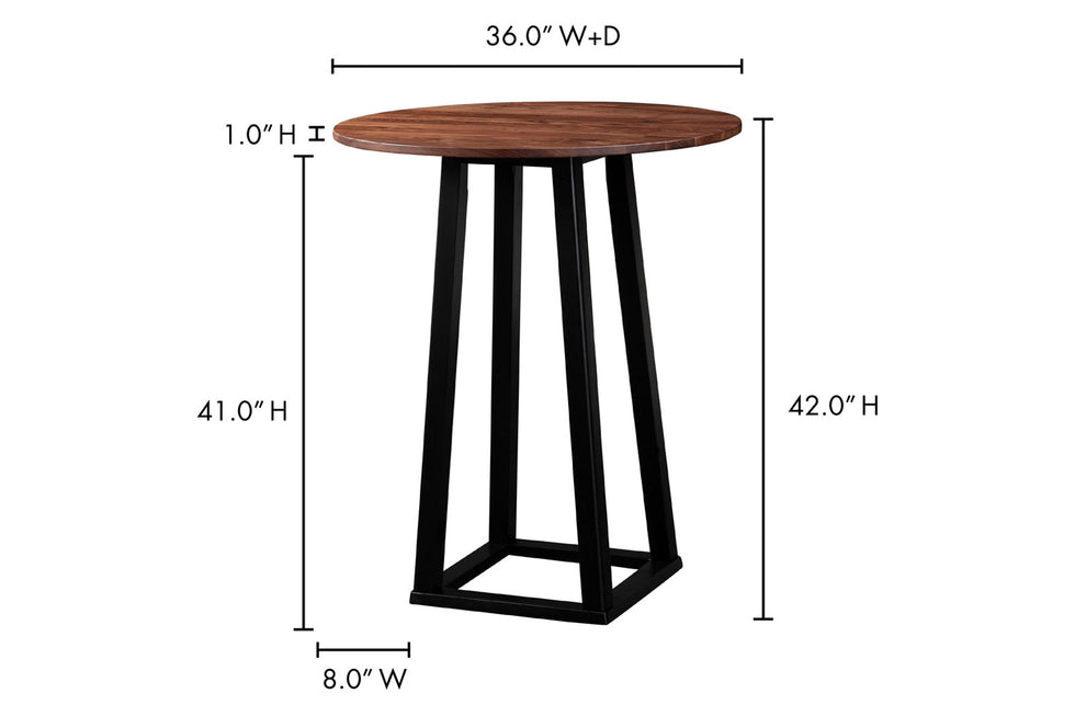 Moe's - Trimesa Bar Table in Brown