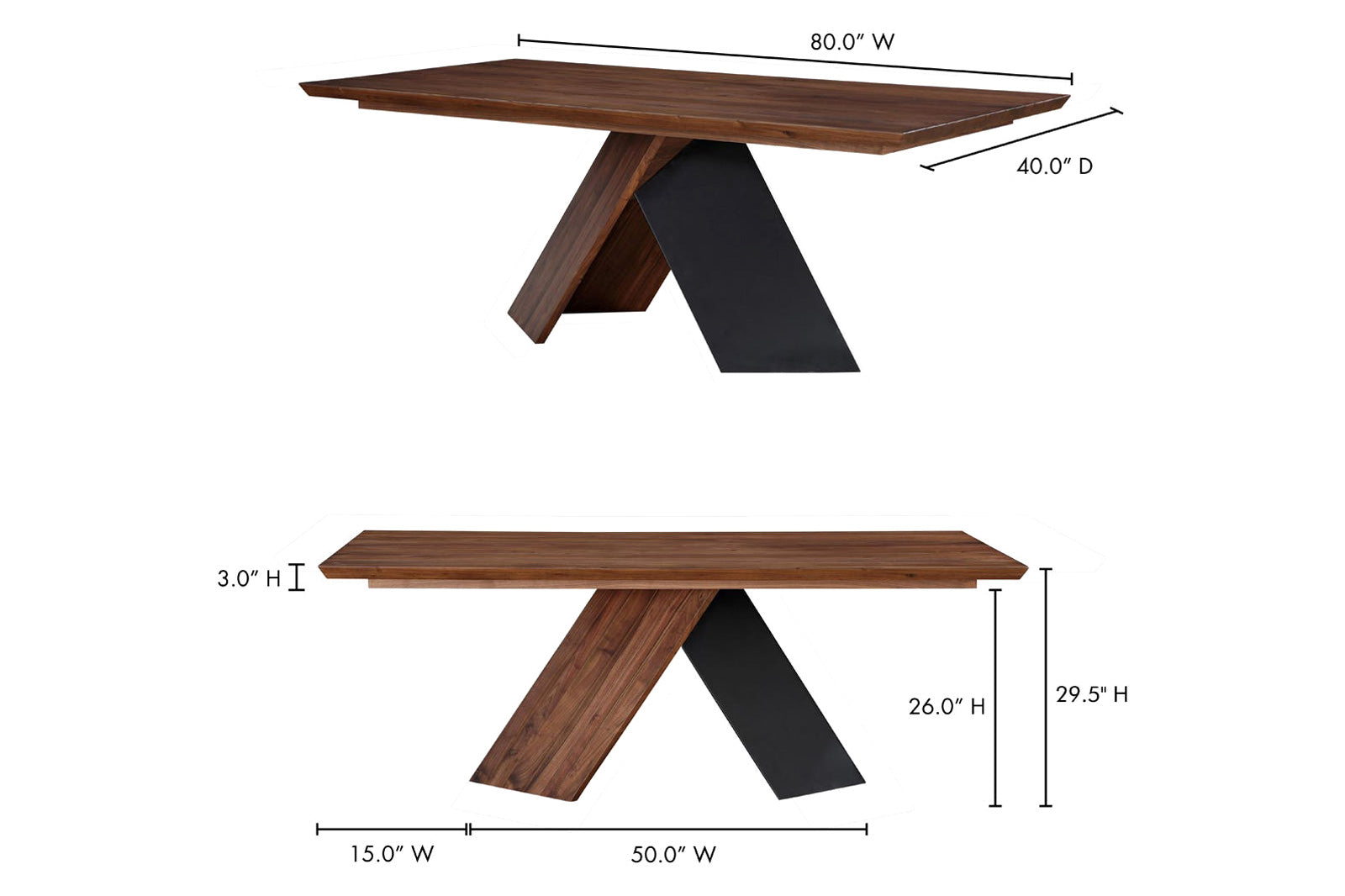 Moe's - Axio Dining Table in Brown
