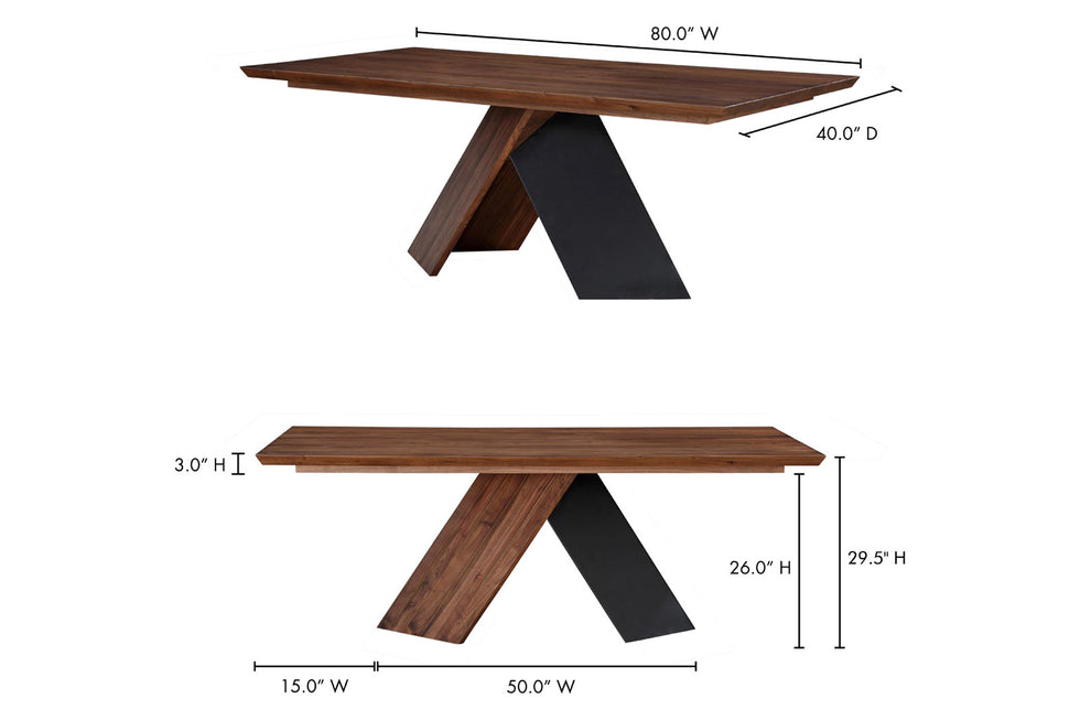 Moe's - Axio Dining Table in Brown