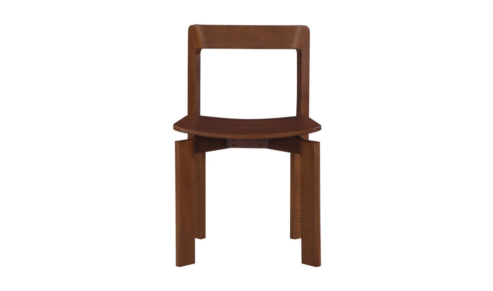 Moe's - Daifuku Modern Dining Chair Set of 2 in Walnut Stained Ash