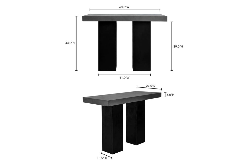 Moe's - Lithic Outdoor Bar Table in Gray
