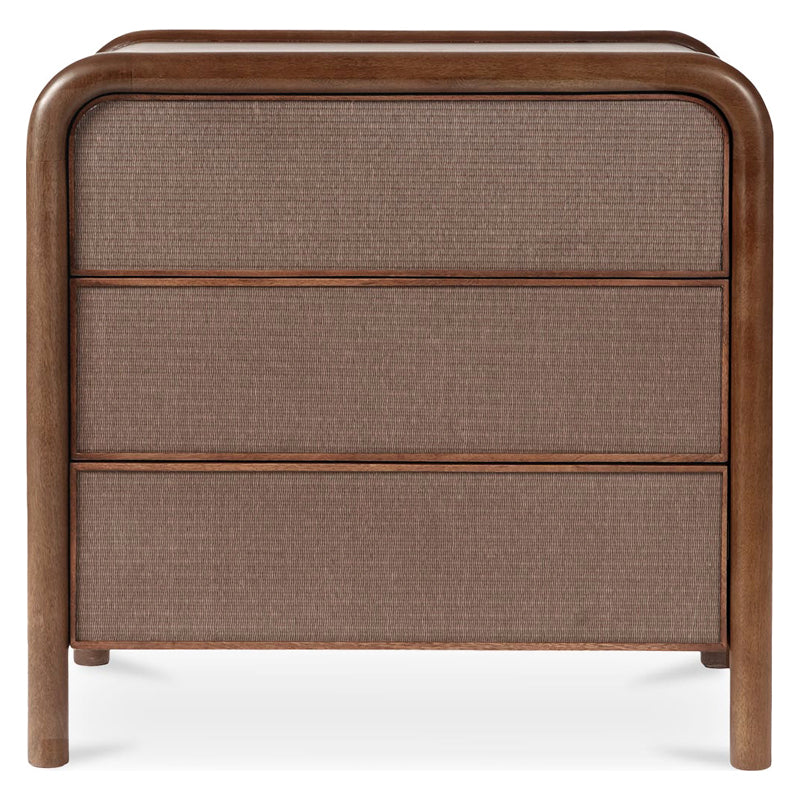 Moe's - Rye Contemporary 3 Drawers Nightstand in Warm Brown