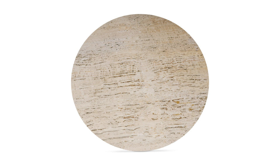 Moe's - Landon Contemporary Round Coffee Table in Beige Travertine