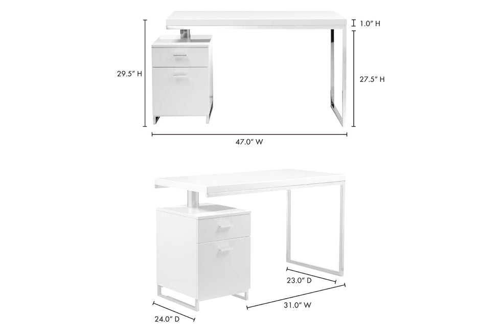 Moe's - Martos Desk in White