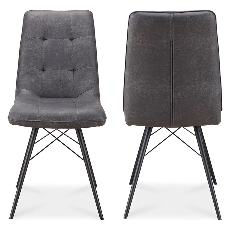Moe's - Morrison Industrial Side Chair Set of 2 in Gray